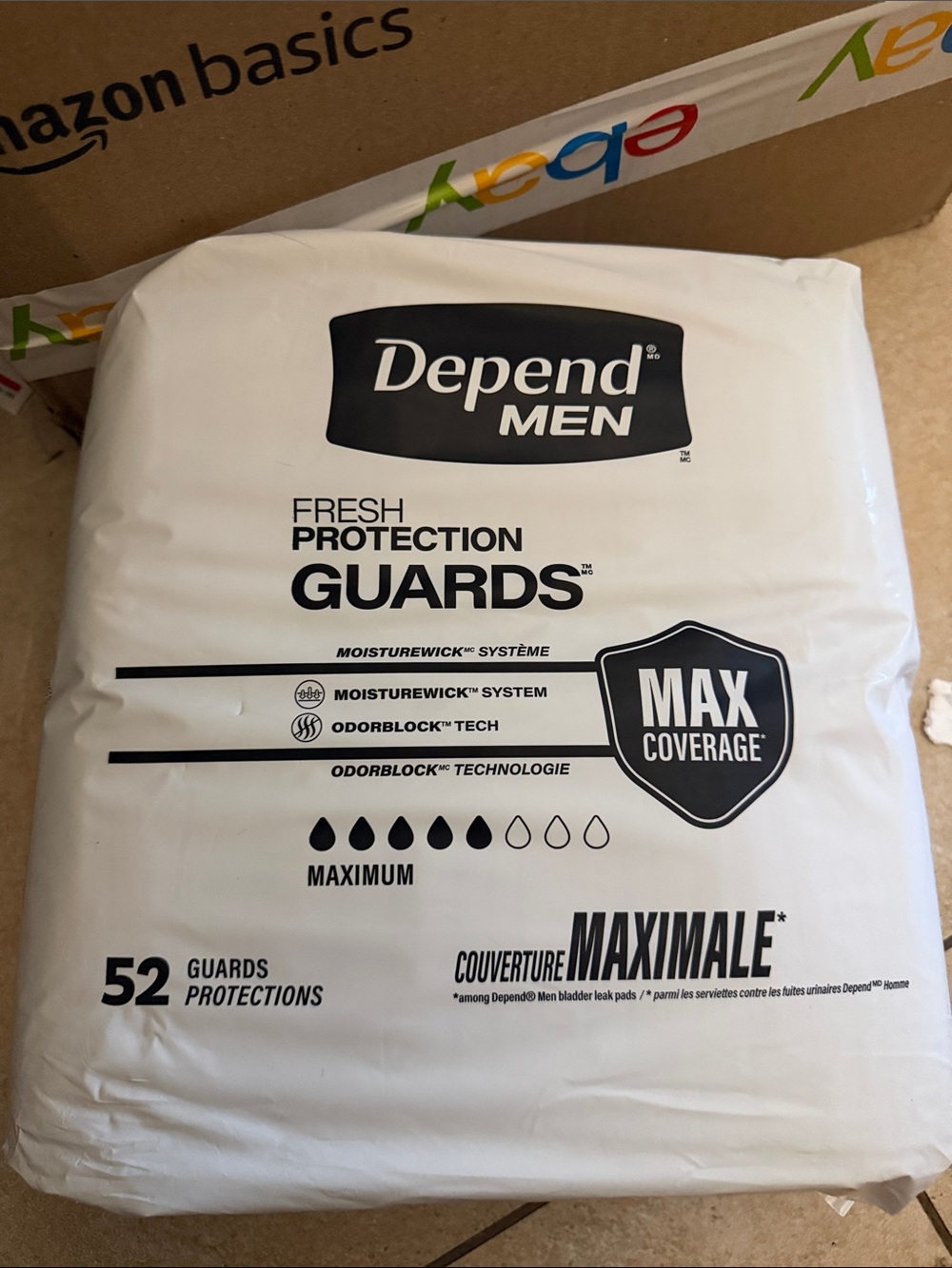 Depend Men Fresh Protection Guards  (52 Count) max coverage